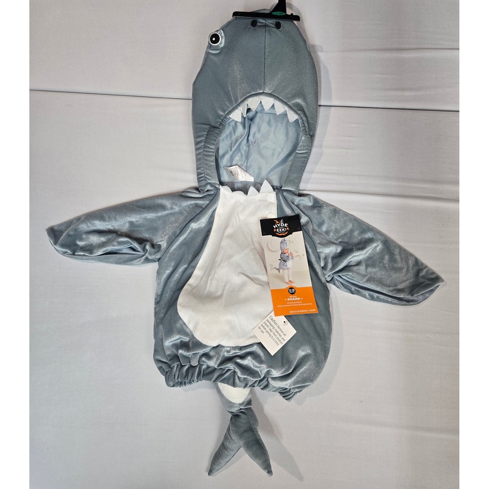 Hyde and EEK Boutique Infant Shark Halloween Costume Grey 12-18 Months Pullover